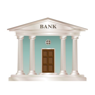 Bank building clipart