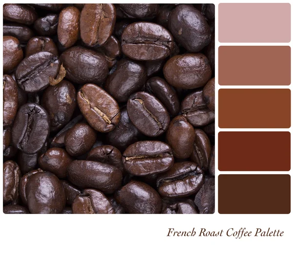 Französische Röstkaffee-Palette — Stockfoto