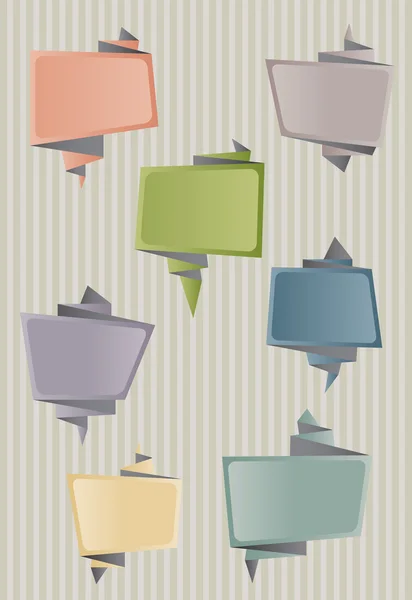 Origami Bulles de discours — Image vectorielle