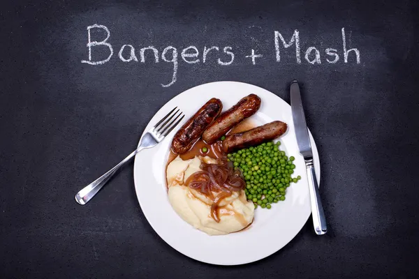 Bangers and mash — Stock Image Bangers and mash Royalty Free Stock Images