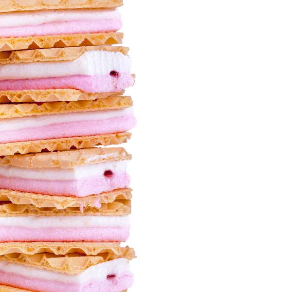Pink and white wafers — Stock Photo, Image