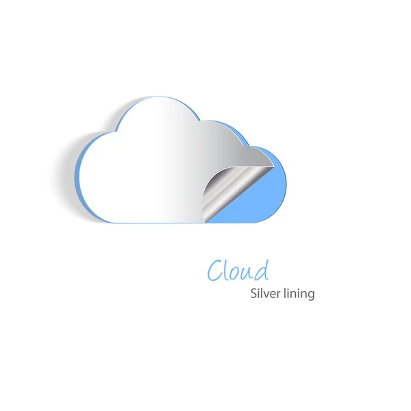 Découpe nuageuse — Image vectorielle