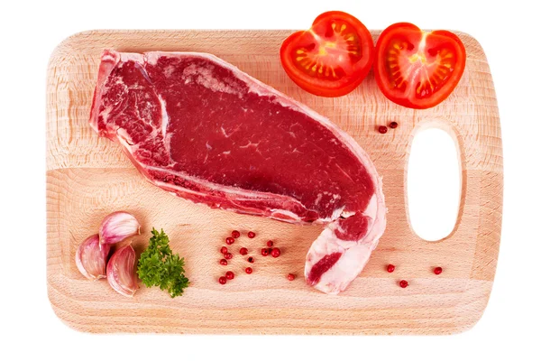 Preparing a steak dinner — Stock Photo, Image