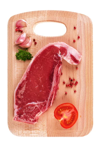 Preparing a steak dinner — Stock Photo, Image