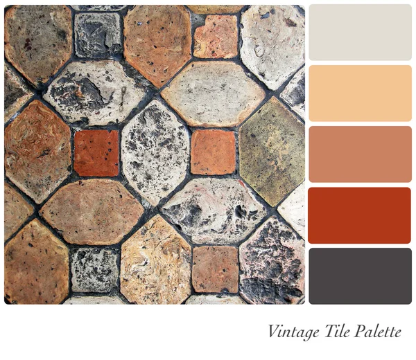 Paleta de azulejos vintage — Fotografia de Stock