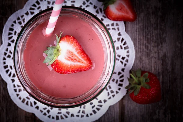 Batido de fresa — Foto de Stock