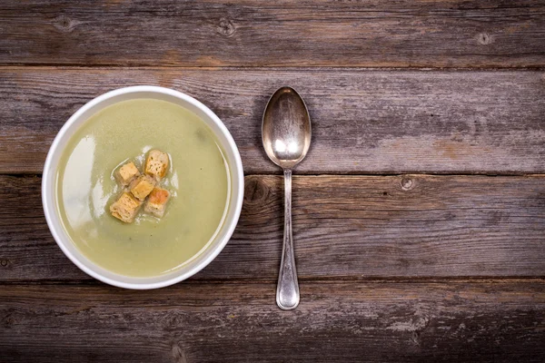 Lauch und Kartoffelsuppe Jahrgang — Stockfoto