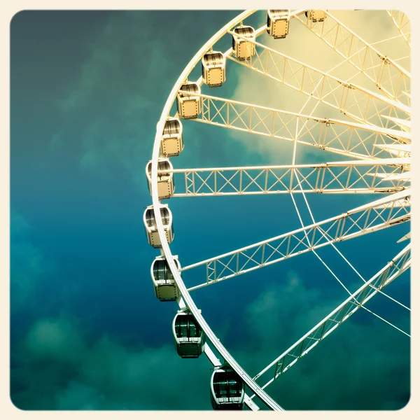 Ferris wheel old photo — Stock Photo, Image
