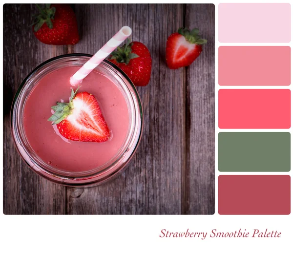 Φράουλα smoothie παλέτα — Φωτογραφία Αρχείου
