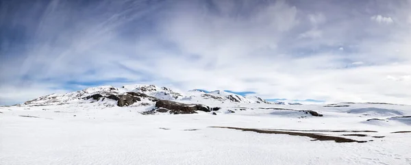 Panorama Delle Incontaminate Montagne Innevate Delle Svalbard Circolo Polare Artico — Foto Stock