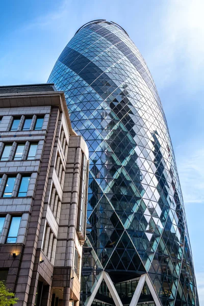 Londres Reino Unido Marzo 2022 Edificio Gherkin Mary Axe Ciudad — Foto de Stock