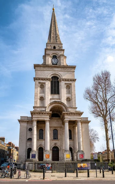 Λονδίνο Ηνωμένο Βασίλειο Μαρτίου 2022 Εκκλησία Του Χριστού Spitalfields Διάσημη — Φωτογραφία Αρχείου
