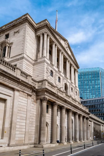 Londra Ngiltere Nisan 2022 Threadneedle Caddesi Ndeki Bank England Cephesi — Stok fotoğraf