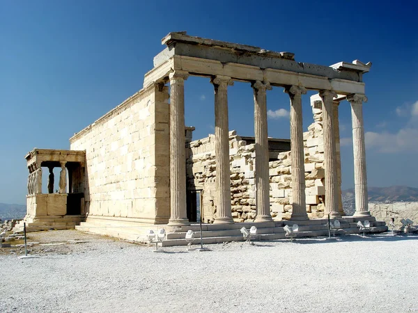 Erecthion Den Heligaste Platsen Akropolis Aten Grekland — Stockfoto