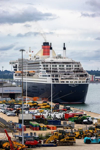 Southampton 2Nd August 2021 Cunard Line Cruise Ship Queen Mary — Stock Photo, Image