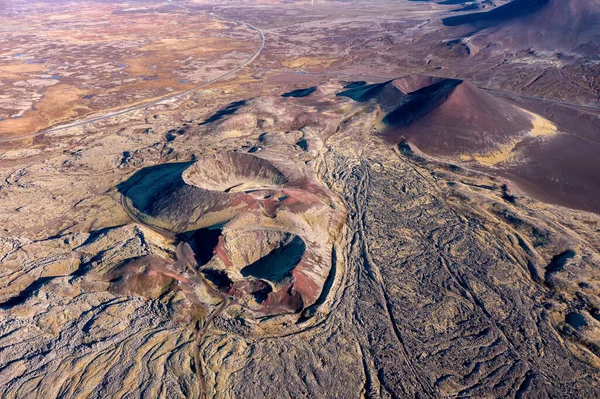 Extinct Volcano Crater Lava Fields Berserkjahraun Region Snaefellsnes Peninsula Iceland — Fotografia de Stock