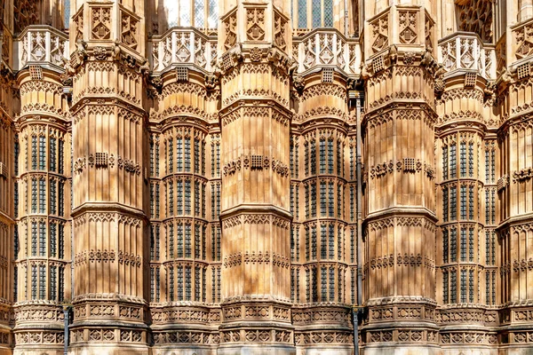 Westminster Abbey Londra Nın Dış Kısmının Ayrıntıları Portcullis Tudor Gül — Stok fotoğraf