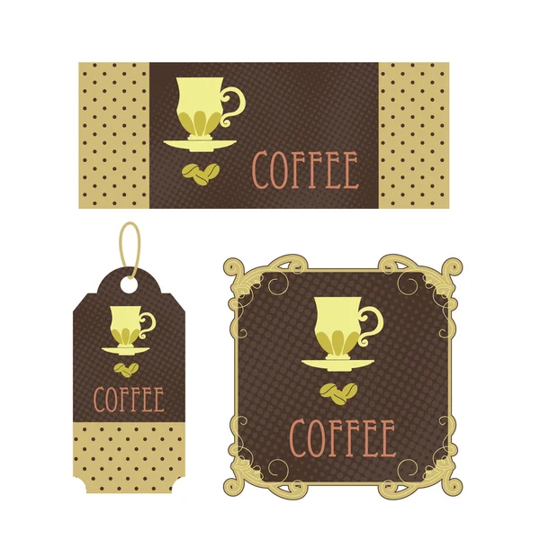 Retro tags kaffe — Stock vektor