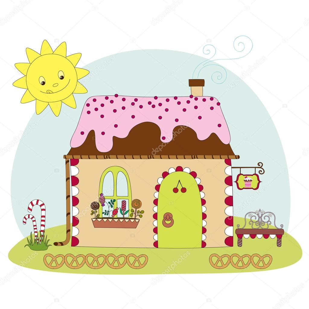 Candy house — Stock Vector © Natalieart 12158037