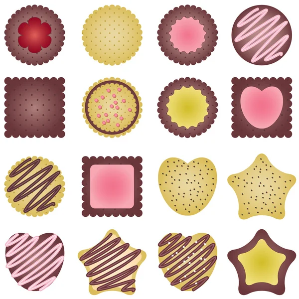 Set de cookies — Vector de stock