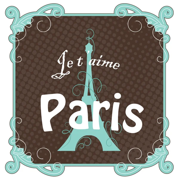 Vintage Paris card — Stock Vector