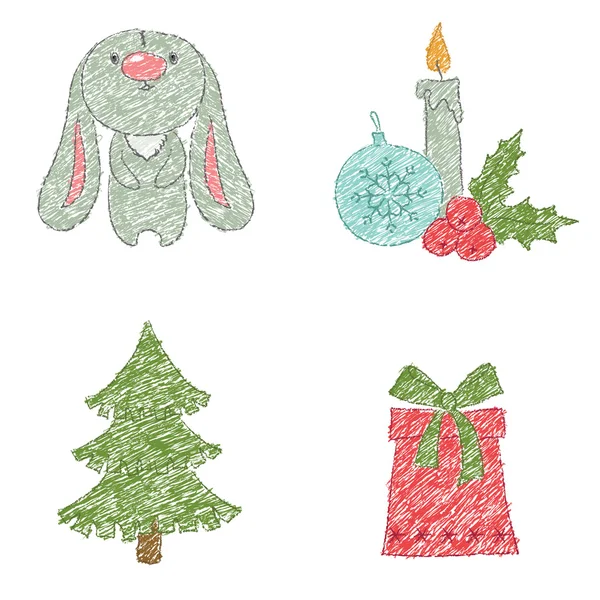 Χριστούγεννα εικόνες clip art σχεδίασης — Διανυσματικό Αρχείο