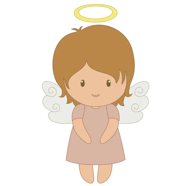 Angel, isolated on white — Stock Vector