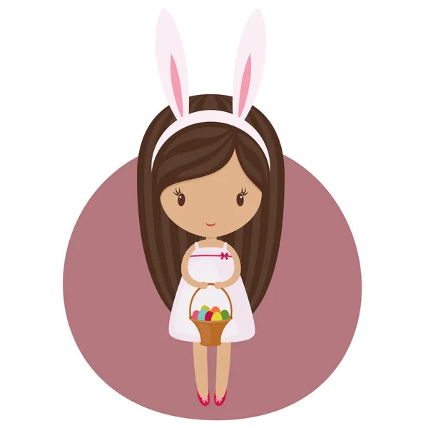 Easter girl — Stock Vector