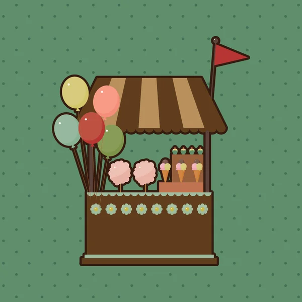 Tarjeta de tienda de dulces — Vector de stock