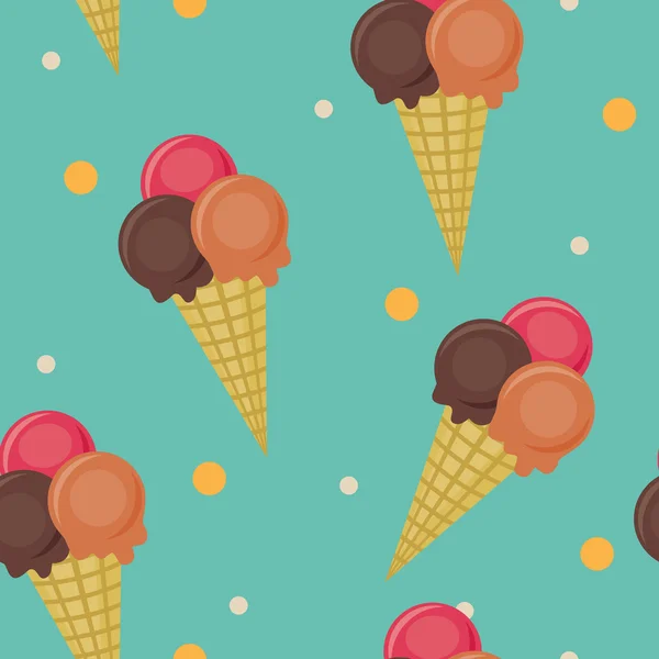Fond d'écran crème glacée sans couture — Image vectorielle