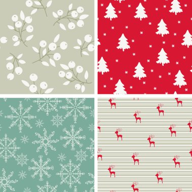 Christmas seamless wallpapers clipart