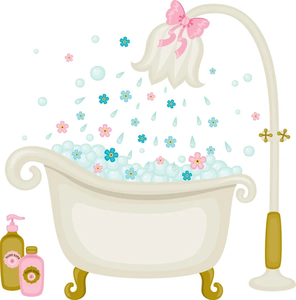 Vintage vector bath — Stock Vector