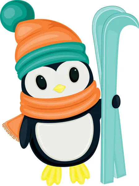 Grafika wektorowa Pingwin na nartach, Pingwin na nartach obrazy wektorowe |  Depositphotos