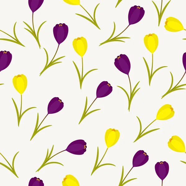 春の花柄のシームレスなパターン — ストックベクタ