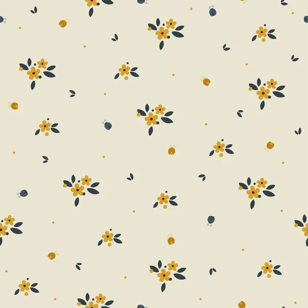 Diseño de patrón sin costura floral — Vector de stock