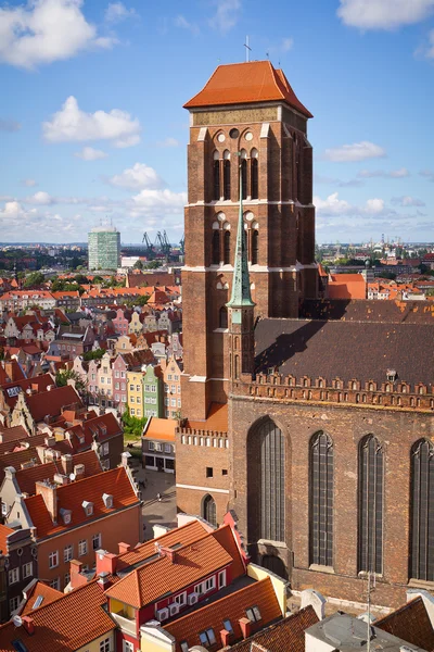 St. Mary Cathedral in old town of Gdansk — Stock Photo, Image