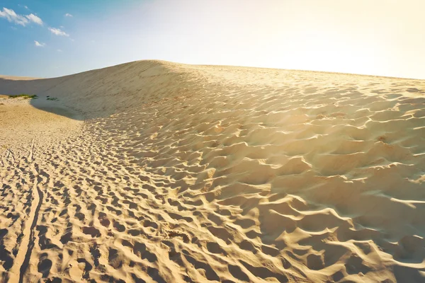 Mudança de dunas ao pôr do sol — Fotografia de Stock