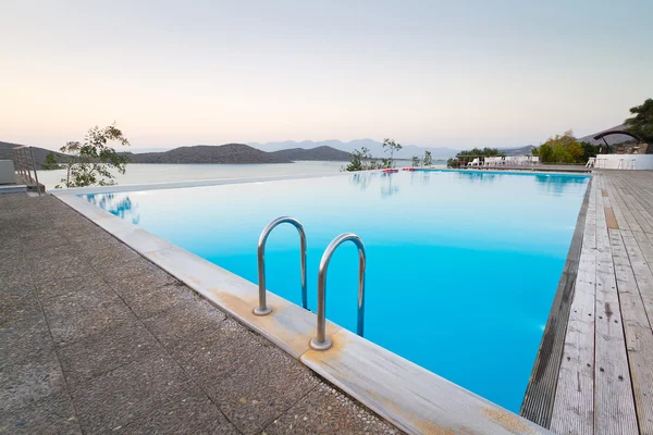 Blue swimming pool at Mirabello Bay — Stock Photo, Image