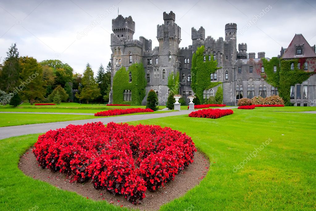 Ashford castle and gardens in Co. Mayo