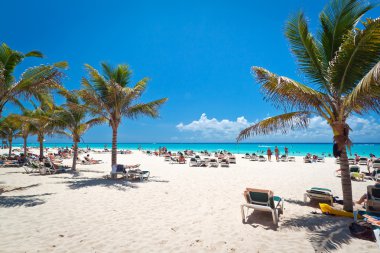 Idyllic beach at the Caribbean sea