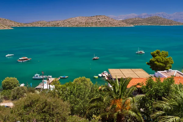 Bahía Mirabello con laguna turquesa en Creta — Foto de Stock