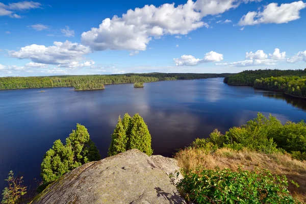 Шведське озеро в літній час — стокове фото