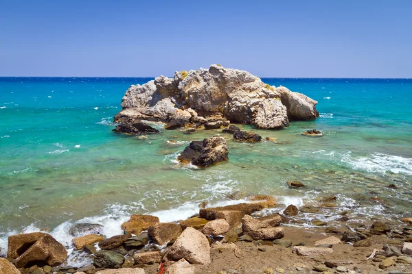 Defne manzaralı kayalık: blue lagoon Girit — Stok fotoğraf