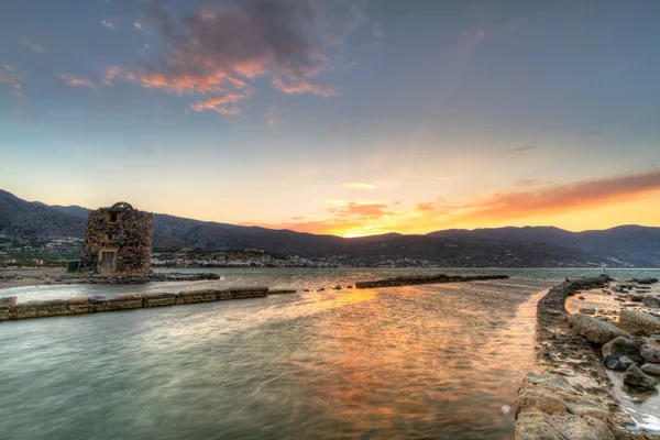 Old windmill ruin at Mirabello Bay on Crete — Stock Photo, Image