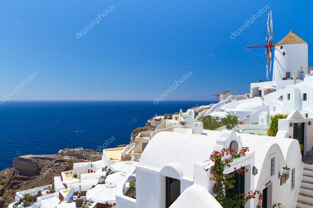 Oia village scenery on Santorini island, Greece