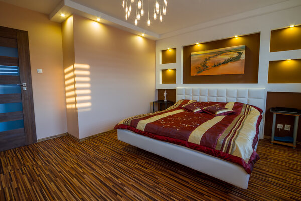 Modern master bedroom interior