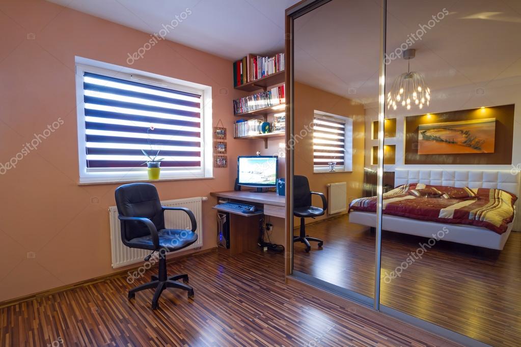 Modern Master Bedroom Interior Stock Photo