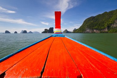 Phang Nga Bay trip on long tail boat clipart