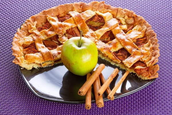 Apple pie with cinnamon — Stock Photo, Image