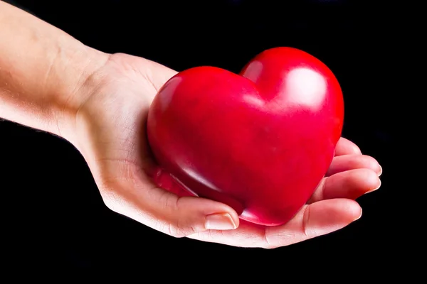 Heart on the palm — Stock Photo, Image